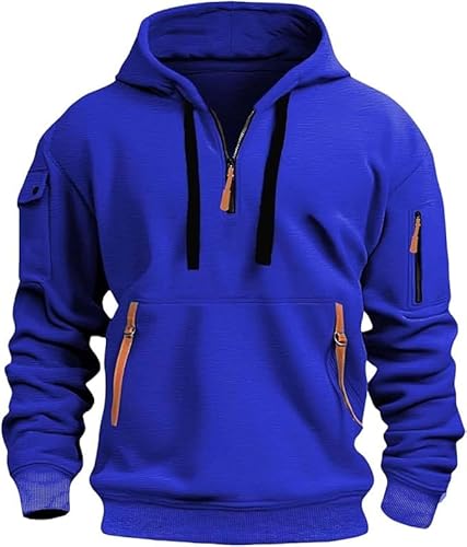 VNBUY Sweatjacke Herren mit Kapuze Kapuzenpulli Zip Hoodie Bequem Wärme Sweatshirt mit Taschen Jacken Leichte Einfarbig Übergangsjacke Männer Sportjacke Kapuzenjacke Wintermantel herrenkleidung von VNBUY