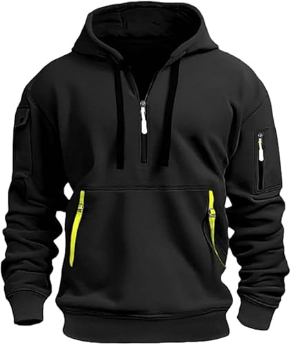 VNBUY Sweatjacke Herren mit Kapuze Kapuzenpulli Zip Hoodie Bequem Wärme Sweatshirt mit Taschen Jacken Leichte Einfarbig Übergangsjacke Männer Sportjacke Kapuzenjacke Wintermantel herrenkleidung von VNBUY