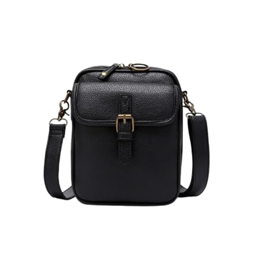 VNDUIFH Urvashi Umhängetasche aus Leder mit Diebstahlschutz, Retro-Mini-Umhängetasche mit großem Fassungsvermögen und doppellagigem Design, Vintage-Umhängetasche (H) von VNDUIFH