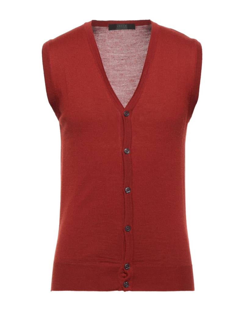 VNECK Strickjacke Herren Ziegelrot von VNECK