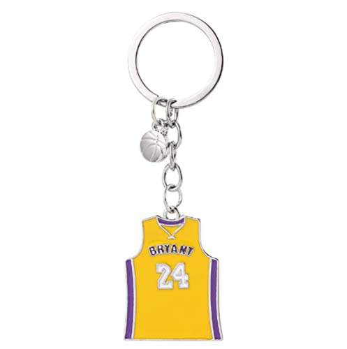 VNEWSCHI Basketball Stern Schlüsselanhänger Basketball Jersey Keychain Digital Jersey Schlüsselanhänger Tasche Auto Schlüsselhalter Souvenir Key Badge Anhänger Emaille Schlüsselanhänger Memorial von VNEWSCHI