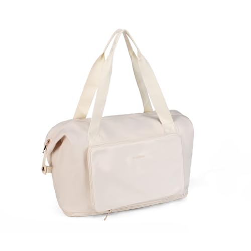 VNFIOEI Große Handgepäck Tasche Tragbar, Umhängbar & Zusammenfaltbar Wasserdichtes Oxford-Gewebe Leichtes Kabinengepäck mit Verstellbarem Schulterriemen für Reisen von VNFIOEI