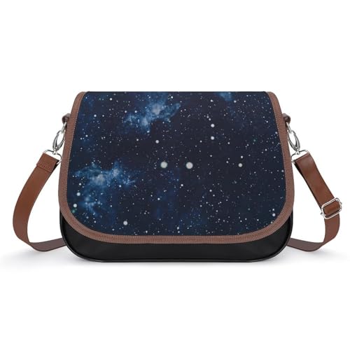 VNJVPWLQW Umhängetasche Damen Blauer Nachthimmel Schultertasche Crossbody Tasche Handytasche Geldbörsen 31x22x11cm von VNJVPWLQW