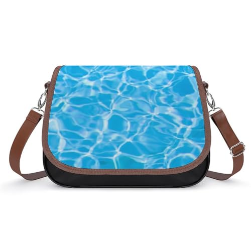 VNJVPWLQW Umhängetasche Damen Blaues Meerwasser Schultertasche Crossbody Tasche Handytasche Geldbörsen 31x22x11cm von VNJVPWLQW