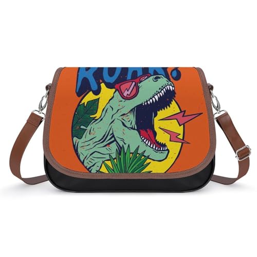 VNJVPWLQW Umhängetasche Damen Cooler Dinosaurier Schultertasche Crossbody Tasche Handytasche Geldbörsen 31x22x11cm von VNJVPWLQW