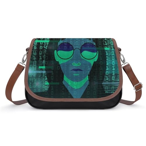 VNJVPWLQW Umhängetasche Damen Cooles Mädchen Schultertasche Crossbody Tasche Handytasche Geldbörsen 31x22x11cm von VNJVPWLQW