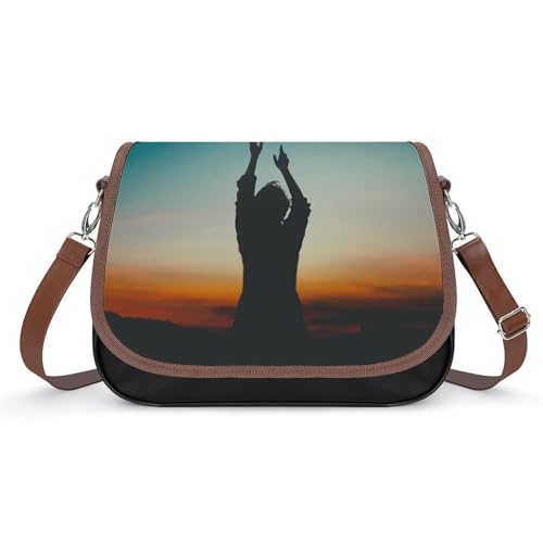 VNJVPWLQW Umhängetasche Damen Mädchen Nacht Schultertasche Crossbody Tasche Handytasche Geldbörsen 31x22x11cm von VNJVPWLQW