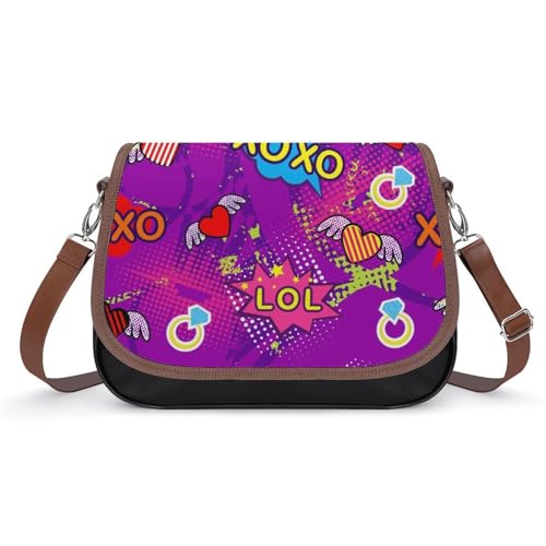 VNJVPWLQW Umhängetasche Damen Mädchen Und Junge Schultertasche Crossbody Tasche Handytasche Geldbörsen 31x22x11cm von VNJVPWLQW