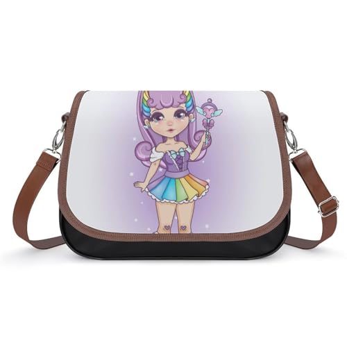 VNJVPWLQW Umhängetasche Damen Regenbogen-Mädchen Schultertasche Crossbody Tasche Handytasche Geldbörsen 31x22x11cm von VNJVPWLQW