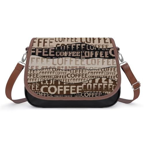 VNJVPWLQW Umhängetasche Damen Retro-Kaffee Schultertasche Crossbody Tasche Handytasche Geldbörsen 31x22x11cm von VNJVPWLQW