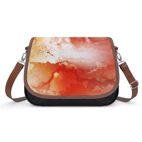 VNJVPWLQW Umhängetasche Damen Rote Aquarellfarbe Schultertasche Crossbody Tasche Handytasche Geldbörsen 31x22x11cm von VNJVPWLQW