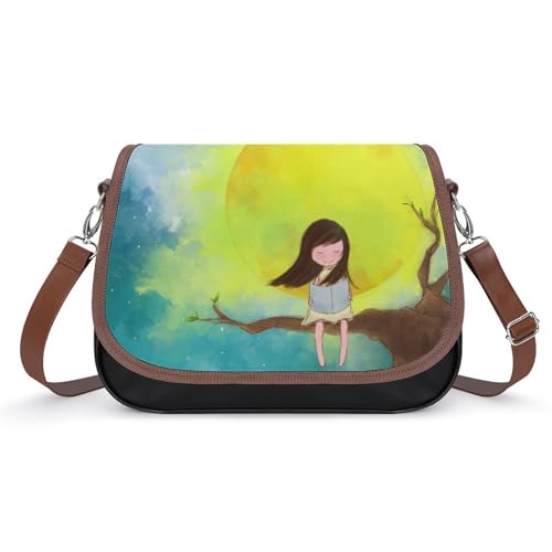 VNJVPWLQW Umhängetasche Damen Sternenhimmel Mädchen Schultertasche Crossbody Tasche Handytasche Geldbörsen 31x22x11cm von VNJVPWLQW