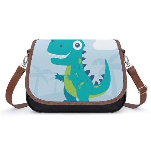 VNJVPWLQW Umhängetasche Damen Süßer Dinosaurier Schultertasche Crossbody Tasche Handytasche Geldbörsen 31x22x11cm von VNJVPWLQW