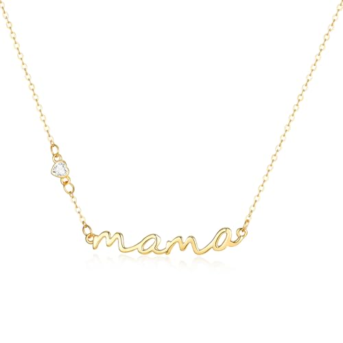 VNOX Muttertagsgeschenk Mama Kette 925 Sterling Silber - Mutter Geschenk Silberkette Damen mit Mama Anhänger, Geschenke für Muttertag Geburtstag Weihnachten VNOX Muttertagsgeschenk Mama Kette 925 Sterling Silber - Mutter Geschenk Silberkette Damen mit Mama Anhänger, Geschenke für Muttertag Geburtstag Weihnachten von VNOX