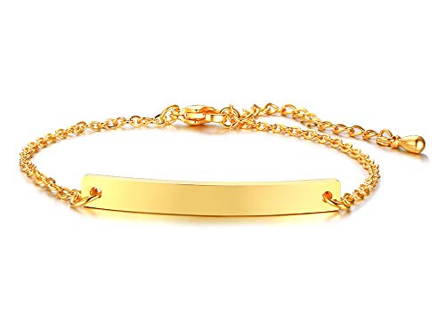 Armband Damen Gravur Namen Edelstahl:VNOX Partnerarmband Personalisiert|BFF Armbänder für 2|Brautjungfer Armbänder|Schwestern Geburtstagsgeschenk von VNOX