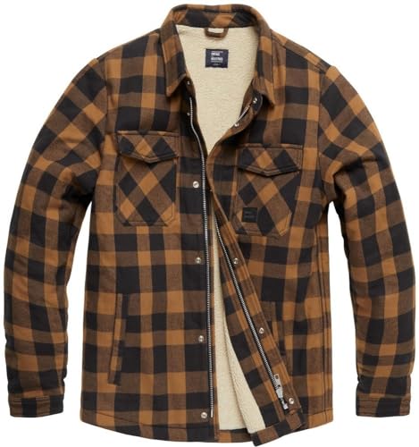 Vintage Industries Holzfällerjacke Craft Heavyweight Sherpa Yellow Check-XXL von VNTG / INDUSTRIES