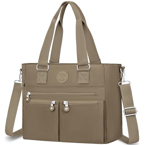 VOBUKE Handtasche Damen Groß Tasche Nylon Umhängetasche Große Wasserdichte Crossbody Bag mit Vielen Fächern Tote Bag Mittelgroß Schultertasche Damenhandtasche mit Breitem Gurt für Uni Schule Shopper von VOBUKE