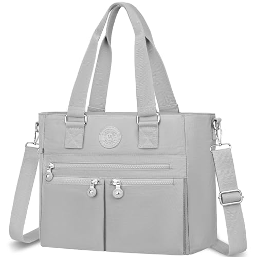 VOBUKE Handtasche Damen Groß Tasche Nylon Umhängetasche Große Wasserdichte Crossbody Bag mit Vielen Fächern Tote Bag Mittelgroß Schultertasche Damenhandtasche mit Breitem Gurt für Uni Schule Shopper von VOBUKE