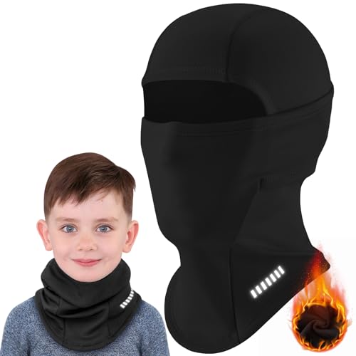 VOBUKE Kinder Sturmhaube Winter Multifunktional Winddicht Fleece Warm Skimaske Balaclava Atmungsaktive Skimaske für Jungen Mädchen 7–13, Winter Outdoor Sport von VOBUKE