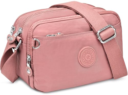 VOBUKE Kleine Umhängetasche Damen Leichte Nylon Wasserdicht Crossbody Bag mit 10 Taschen Stylisch Schultertasche Damen Verstellbarer Breitem Freizeit Messenger für Einkaufen Reisen VOBUKE Kleine Umhängetasche Damen Leichte Nylon Wasserdicht Crossbody Bag mit 10 Taschen Stylisch Schultertasche Damen Verstellbarer Breitem Freizeit Messenger für Einkaufen Reisen von VOBUKE