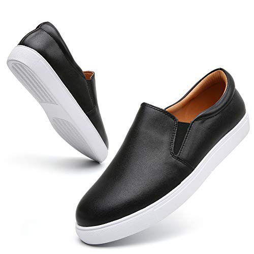 VOCNTVY Damen-Sneaker, bequem, lässig, gesteppt, Leder, Schwarz, 38.5 EU VOCNTVY Damen-Sneaker, bequem, lässig, gesteppt, Leder, Schwarz, 38.5 EU von VOCNTVY