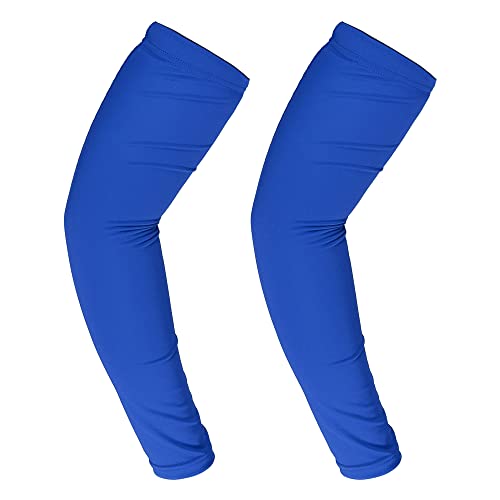 VOCOSTE 1 Paar Ärmlinge Rutschfest ArmSleeves UV Sonnenschutz Armstulpen für Damen Herren Golf Basketball Fahren Radsport Wandern Laufen Blau M Größe 1 von VOCOSTE