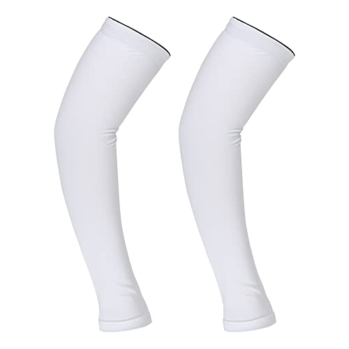 VOCOSTE 1 Paar Ärmlinge rutschfest ArmSleeves UV Sonnenschutz Armstulpen für Damen Herren Golf Basketball Fahren Radsport Wandern Laufen Weiß L Größe von VOCOSTE