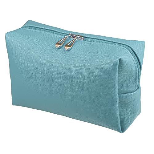 VOCOSTE 1Stk. Make up Organizer Tasche Reise Kosmetiktasche waschtasche Schminktasche Ttragbare Kulturtasche PU Leder S-Größe Blauer See von VOCOSTE