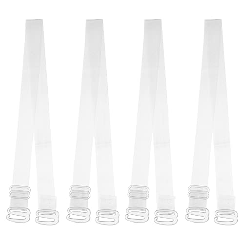 VOCOSTE 2 Paar Unsichtbar Klar BH Träger Plastik Haken Riemen ABS Transparent 15mm von VOCOSTE