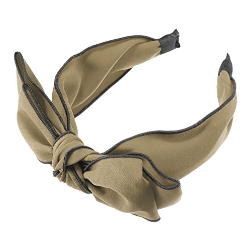 VOCOSTE Doppellagiges Stirnband mit Schleifenknoten, Haarband für Damen, Khaki, 2,6" von VOCOSTE