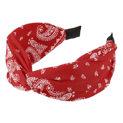 VOCOSTE Geknotetes Breite Stirnband Mode für Damen Rot 2.44" Breite von VOCOSTE