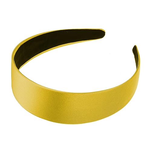 VOCOSTE Haar Stirnband Breite Satin Stirnband Gelb 1.57" Breit für Frauen von VOCOSTE