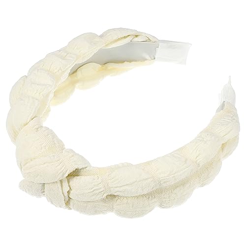 VOCOSTE Make-up Stirnband, Spa Stoff Stirnband, Beige Stirnband für Frauen Maedchen von VOCOSTE