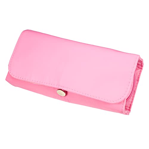 VOCOSTE Makeup Pinselorganizer, Pinselhalter Kulturbeutel Kosmetiktasche Roll, Make-up Organizer, Kosmetik Aufbewahrungstasche, tragbar, wasserdicht Rosa von VOCOSTE