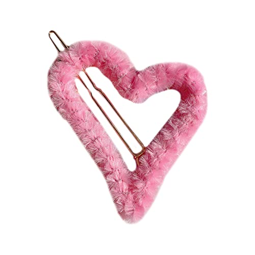 VOCUE Ästhetische Haarspange, schöne Frühlings-Haarnadeln, mehrere Formen, Plüsch-Haarspange, Bonbonfarben, für Teenager und Damen von VOCUE