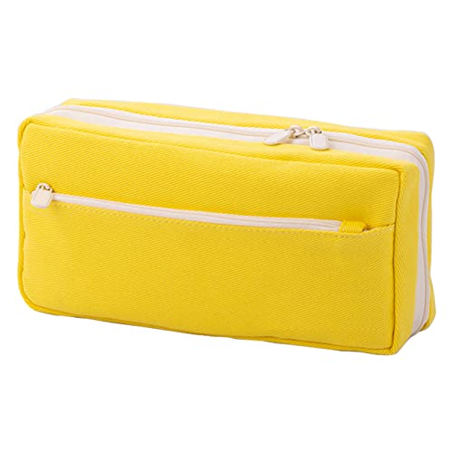 VOCUE Federmäppchen mit großem Fassungsvermögen, multifunktionales Canvas-Fächer, Stifteetui mit Reißverschluss, Aufbewahrungstasche für Studenten von VOCUE