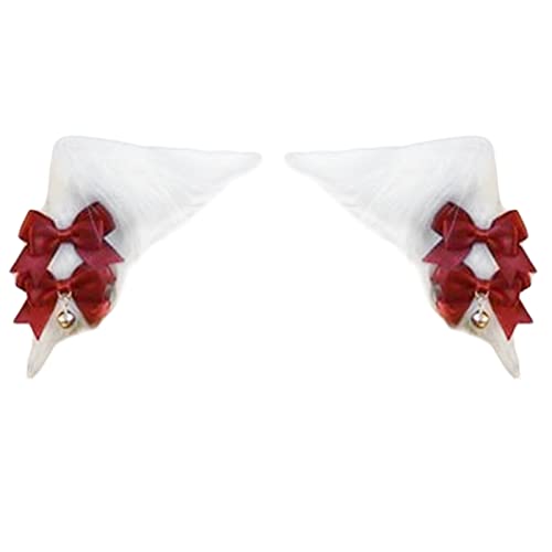 VOCUE Hairclip Ohr Haarnadeln Plüsch Schleife Haarspange Set Cosplay Kostüm Haarspangen für Frauen Mädchen Haarschmuck von VOCUE