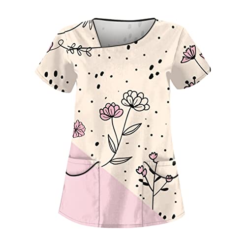 Tshirt Tops Damen Sommer Basishemden Spitzen Vintage Komfort ReißVerschluss Bluse Manschettenbluse Split Side Plain Button Down-Shirts von VODMXYGG