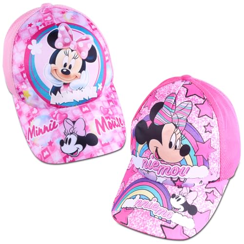 VOENCSU 2 Pcs Baseball Kappe Mädchen, Minnie Kappe Baby, Minnie Mütze Mädchen Baby, Minnie Sommermütze Mädchen, Minnie Kappe Mädchen(Rosa) von VOENCSU