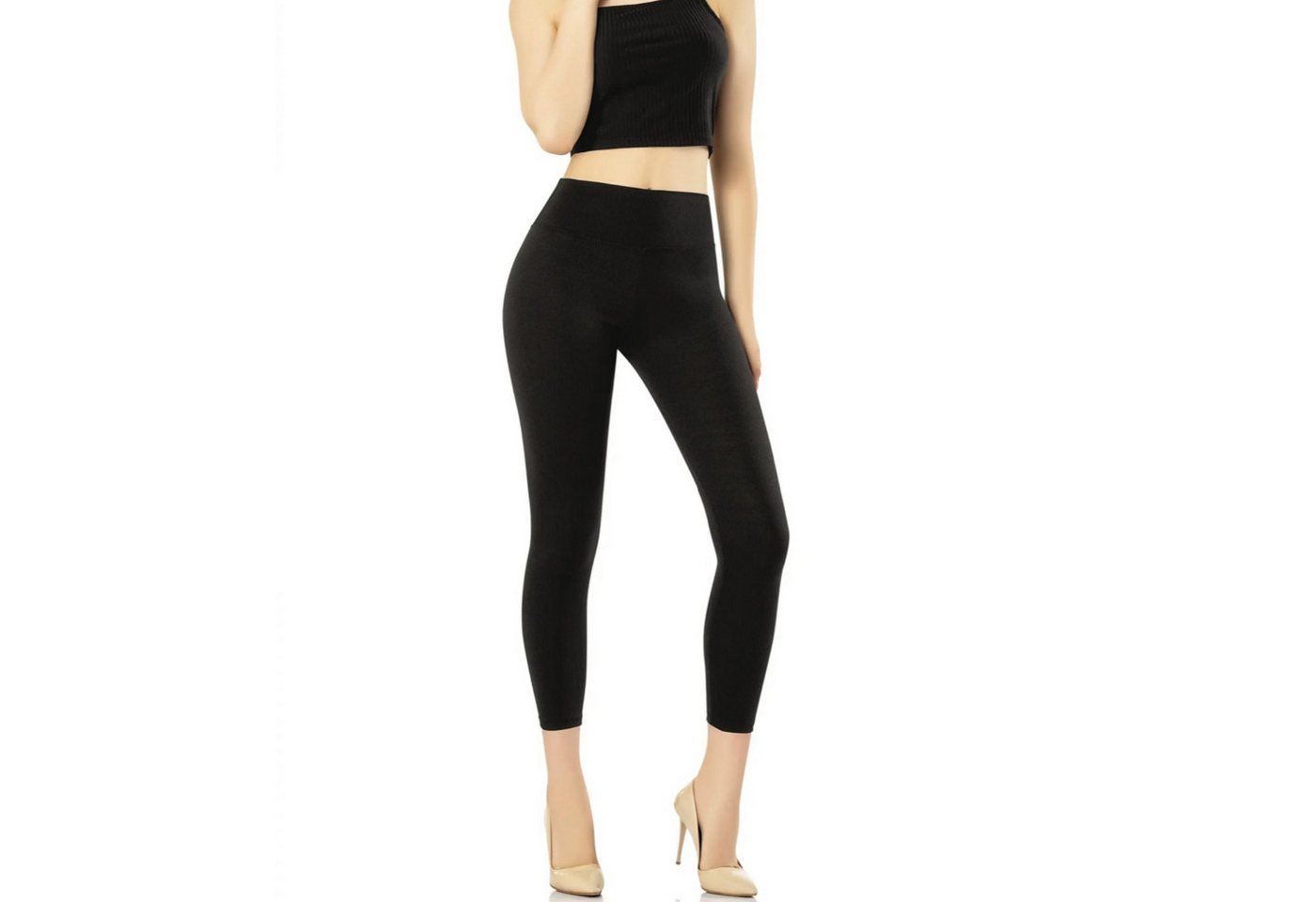 VOGSIGN Highwaist Leggings Damen Leggings mit Rippstruktur Leggins für Freizeit Yoga Sport S-5XL sehr weich und elastisch von VOGSIGN