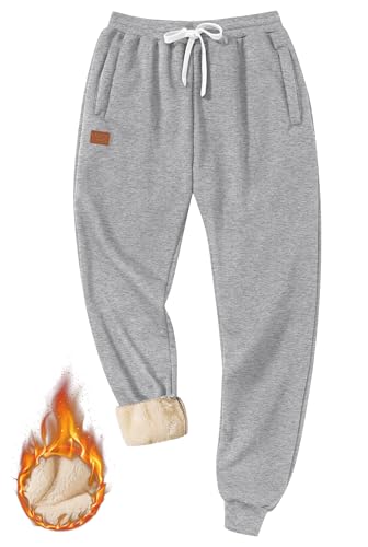 VOGSTART Männer Heavyweight Sweatpant Warm Jogger Stretch Pocket Thermal Thick Outdoor Pant Hellgrau L VOGSTART Männer Heavyweight Sweatpant Warm Jogger Stretch Pocket Thermal Thick Outdoor Pant Hellgrau L von VOGSTART