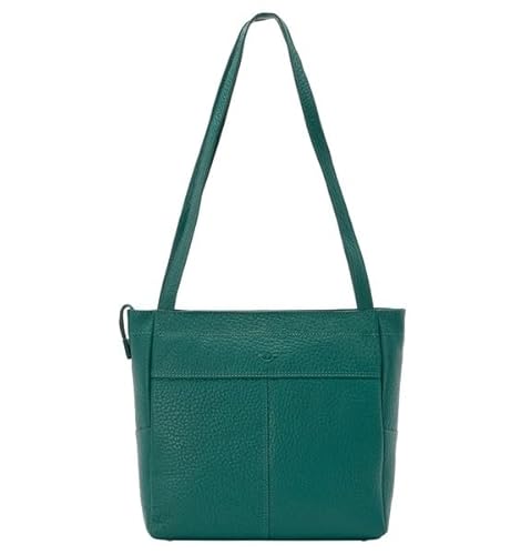 VOI Schultertasche QUILA HIRSCH Shopper Handtasche Leder Damen: Farbe: Smaragd von VOI