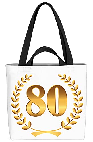 VOID 80 Jahre Jubiläum Geburtstag Tasche 33x33x14cm,15l Einkaufs-Beutel Shopper Einkaufs-Tasche Bag von VOID