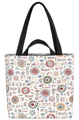 VOID Afrika Ethno Muster Inka Tasche 33x33x14cm,15l Einkaufs-Beutel Shopper Einkaufs-Tasche Bag von VOID