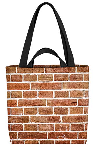 VOID Backstein Mauer Garten Tasche 33x33x14cm,15l Einkaufs-Beutel Shopper Einkaufs-Tasche Bag von VOID