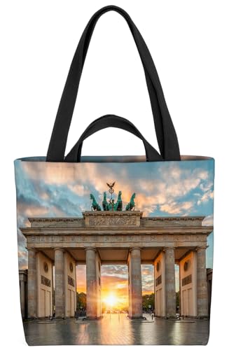 VOID Berlin Brandenburger Tor Tasche 33x33x14cm,15l Einkaufs-Beutel Shopper Einkaufs-Tasche Bag von VOID