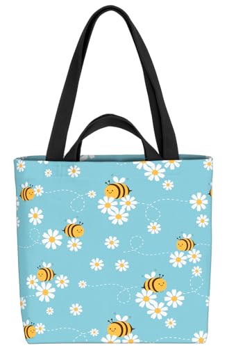 VOID Blümchen Bienen Kinder Tasche 33x33x14cm,15l Einkaufs-Beutel Shopper Einkaufs-Tasche Bag von VOID