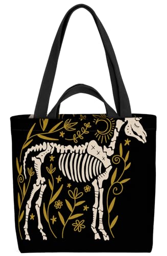 VOID Boho Einhorn Skelett Tasche 33x33x14cm,15l Einkaufs-Beutel Shopper Einkaufs-Tasche Bag von VOID