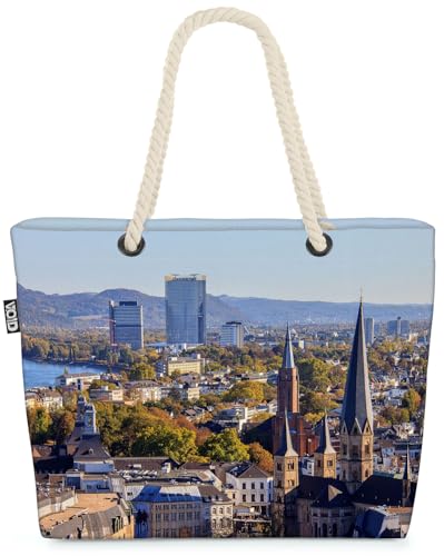 VOID Bonn Strandtasche Shopper 58x38x16cm 23L XXL Einkaufstasche Tasche Reisetasche Beach Bag von VOID