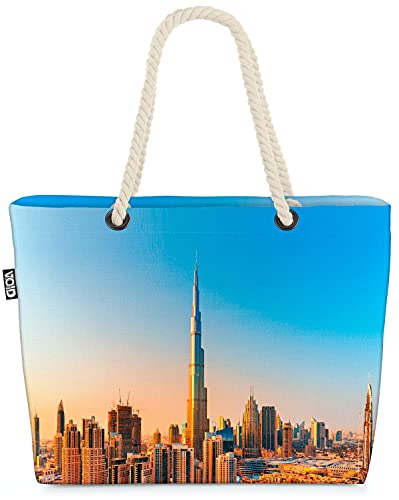 VOID Dubai Arabische Emirate Strandtasche Shopper 58x38x16cm 23L XXL Einkaufstasche Tasche Reisetasche Beach Bag von VOID